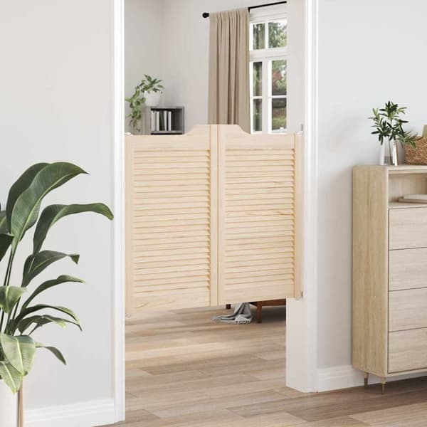 vidaXL svingdøre 2-par 90x100 cm lameldesign massivt fyrretræ