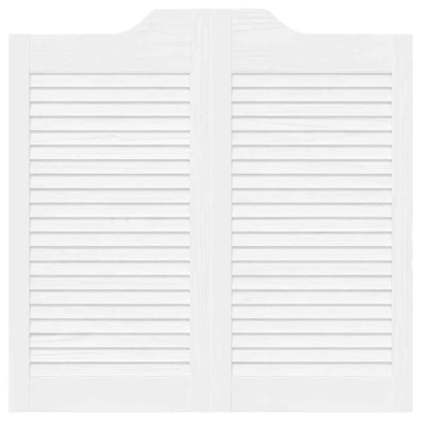vidaXL Slagdörrar lamelldesign 2-par vit 80x80 cm