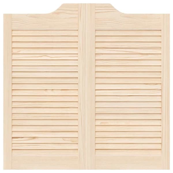 vidaXL Slagdörrar lamelldesign 1-par 80x80 cm massivt trä furu