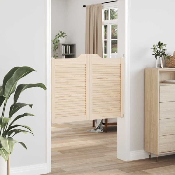 vidaXL Slagdörrar lamelldesign 1-par 80x100 cm massiv trä furu