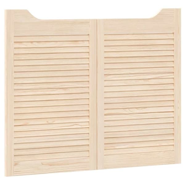vidaXL Slagdörrar lamelldesign 1-par 80x100 cm massiv trä furu