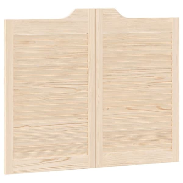 vidaXL Slagdörrar lamelldesign 1-par 80x100 cm massiv trä furu