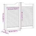 Miniatyrbild 11 av 11: vidaXL Slagdörrar lamelldesign 1-par 80x100 cm massiv trä furu
