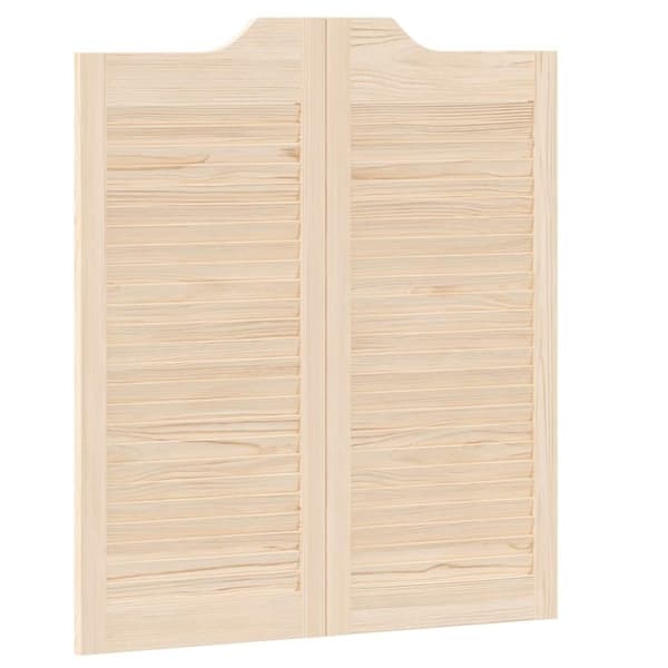 vidaXL svingdøre 1-par 90x80 cm lameldesign massivt fyrretræ