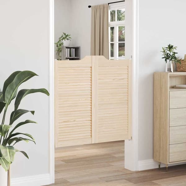 vidaXL Slagdörrar lamelldesign 1-par 100x100 cm massiv trä furu