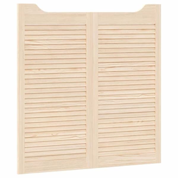 vidaXL Slagdörrar lamelldesign 1-par 100x100 cm massiv trä furu