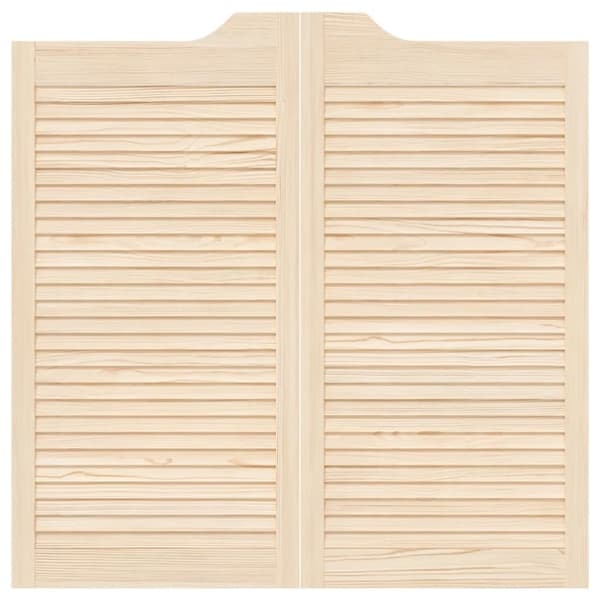 vidaXL Slagdörrar lamelldesign 1-par 100x100 cm massiv trä furu