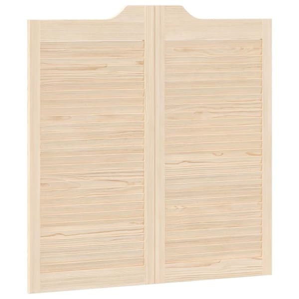 vidaXL Slagdörrar lamelldesign 1-par 100x100 cm massiv trä furu