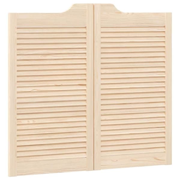 vidaXL Slagdörrar lamelldesign 2-par 90x100 cm massivt trä furu