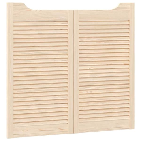 vidaXL Slagdörrar lamelldesign 2-par 90x100 cm massivt trä furu