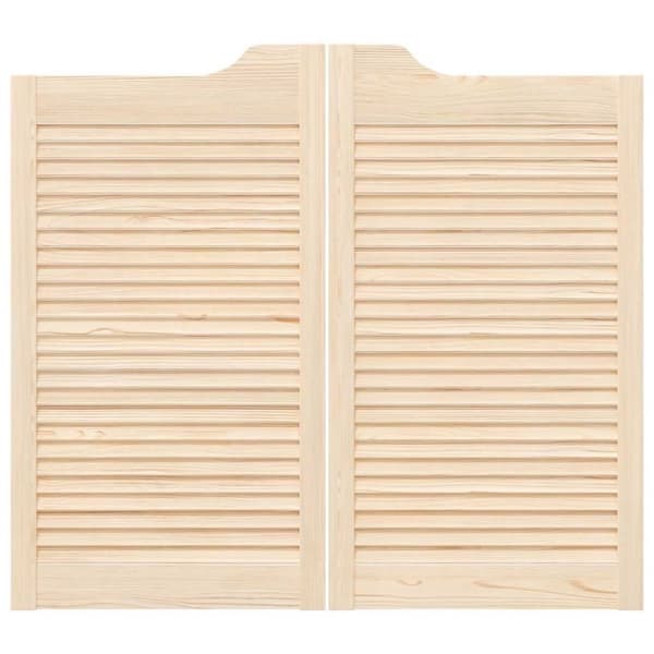 vidaXL Slagdörrar lamelldesign 2-par 90x100 cm massivt trä furu