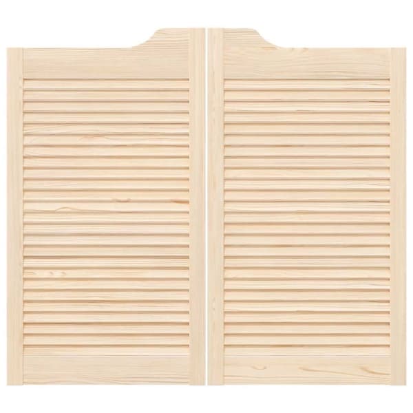 vidaXL svingdøre 2-par 90x80 cm lameldesign massivt fyrretræ