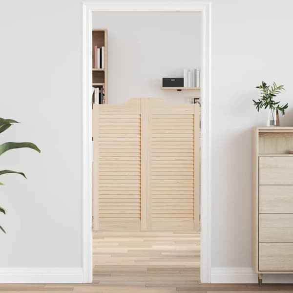 vidaXL svingdøre 1-par 100x80 cm lameldesign massivt fyrretræ
