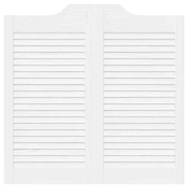 vidaXL svingdøre 1-par 80x80 cm lameldesign hvid