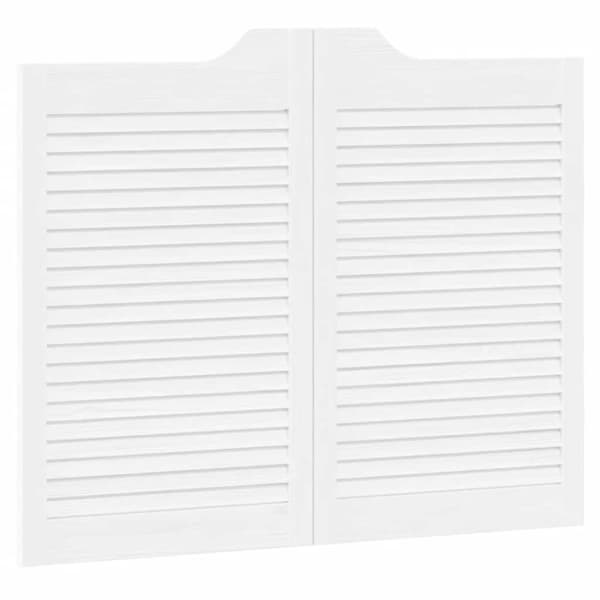 vidaXL svingdøre 2-par 80x100 cm lameldesign hvid