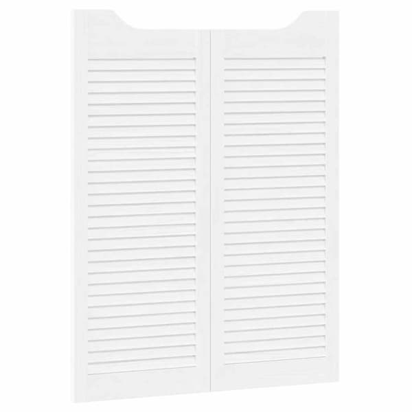 vidaXL svingdøre 2-par 100x80 cm lameldesign hvid
