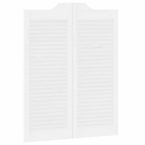 vidaXL svingdøre 2-par 100x80 cm lameldesign hvid