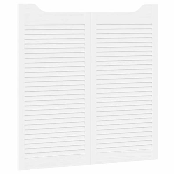 vidaXL Slagdörrar lamelldesign 1-par vit 100x100 cm