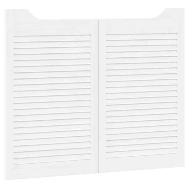 vidaXL Slagdörrar lamelldesign 2-par vit 80x100 cm