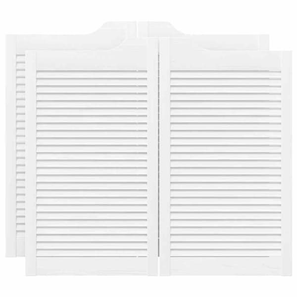 vidaXL Slagdörrar lamelldesign 2-par vit 90x100 cm