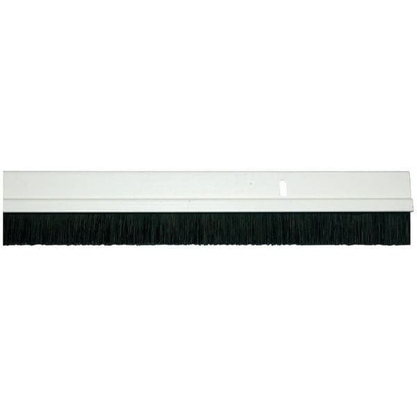 Dörrtröskel - MISTRAL - 93 cm - Borstad vit plast - Skruvfäste - Justerbar