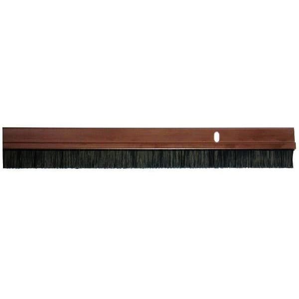 Dörrtröskel - MISTRAL - 93 cm - Borstat brunt plast - Lätt montering - Justerbar