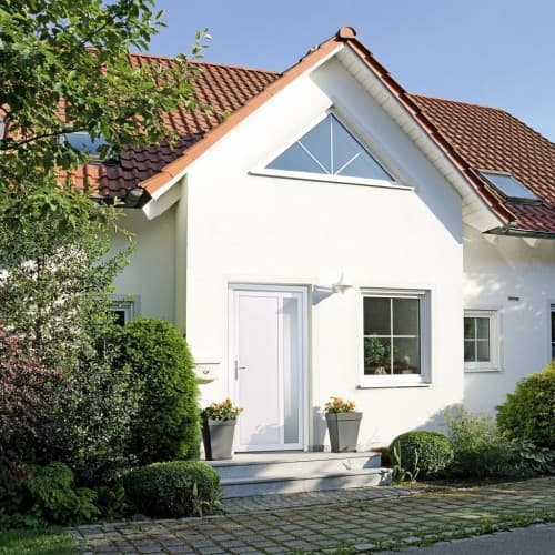 Ytterdörr vit 98x208 cm PVC