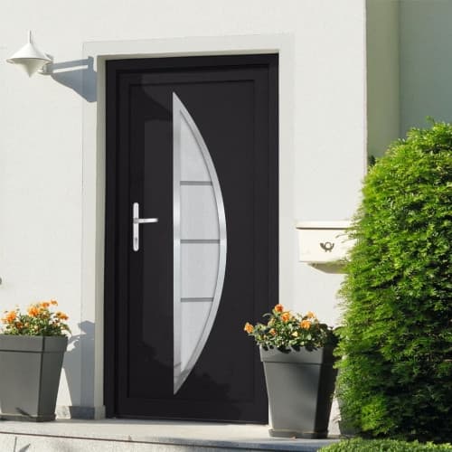 Ytterdörr antracit 98x208 cm PVC