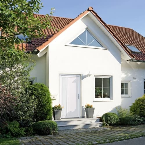 Ytterdörr vit 98x200 cm PVC