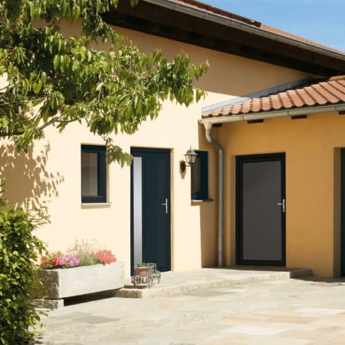 Ytterdörr antracit 98x200 cm PVC