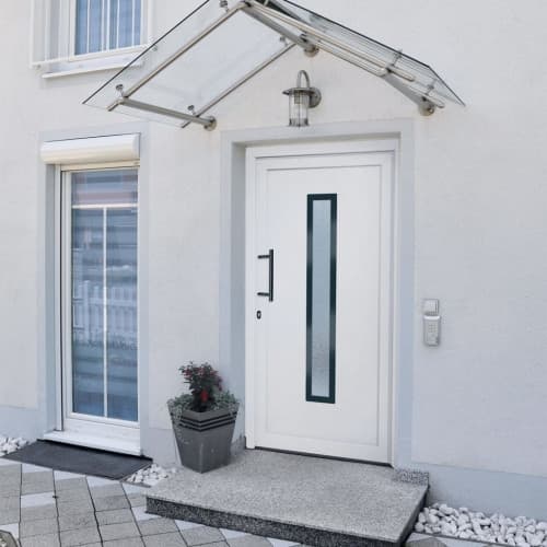Ytterdörr vit 98x200 cm PVC