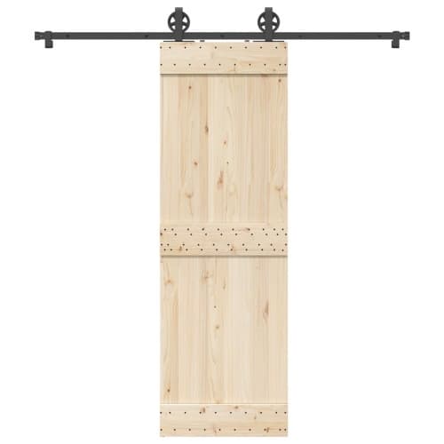 Skjutdörrsbeslag 200 cm stål svart