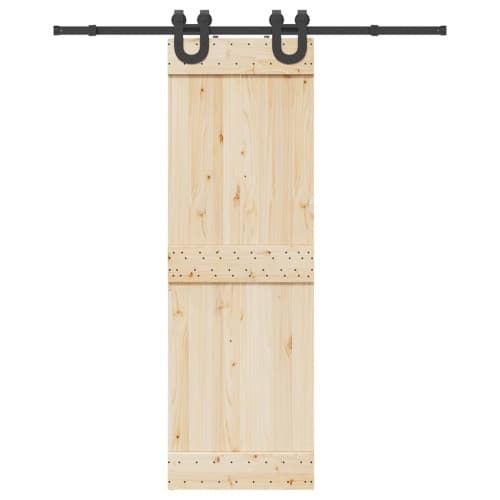 Skjutdörrsbeslag 183 cm stål svart
