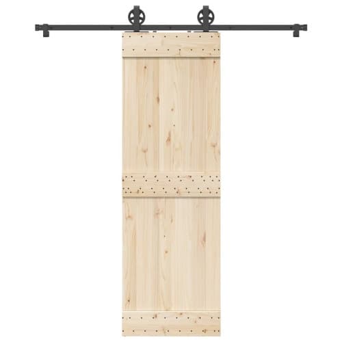 Skjutdörrsbeslag 183 cm stål svart