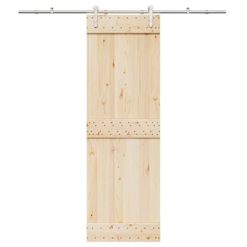 Skjutdörrsbeslag 200 cm rostfritt stål silver