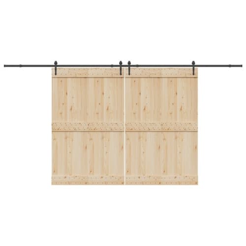 Skjutdörrsbeslag 427 cm stål svart