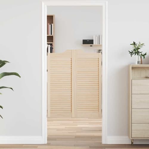 Slagdörrar lamelldesign 2-par 100x80 cm massiv trä furu