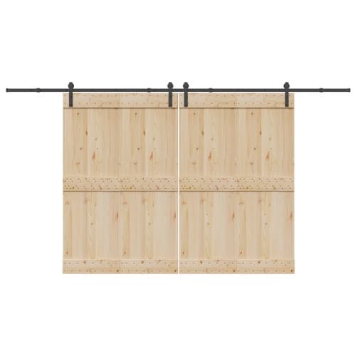 Skjutdörrsbeslag 400 cm stål svart