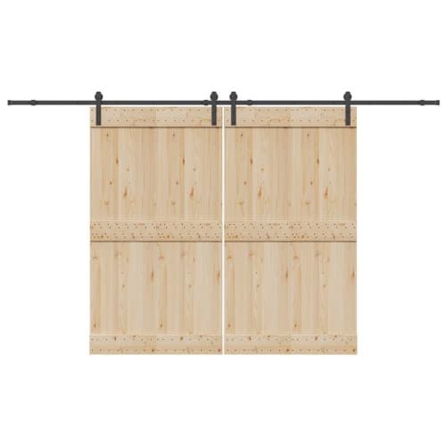 Skjutdörrsbeslag 366 cm stål svart