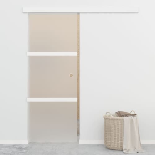 Skjutdörr med mjukstopp ESG-glas och aluminium 76x205 cm