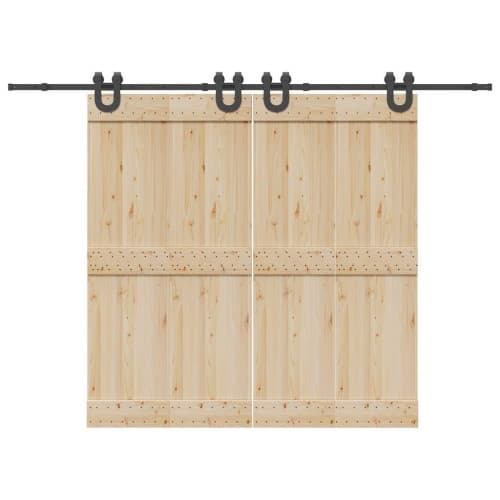 Skjutdörrsbeslag 400 cm stål svart