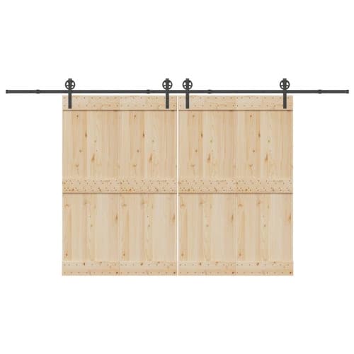 Skjutdörrsbeslag 400 cm stål svart