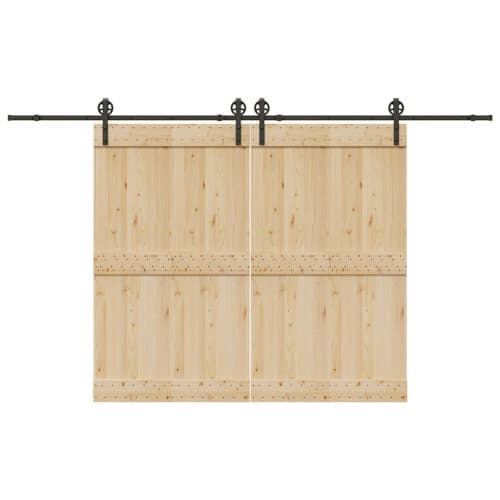 Skjutdörrsbeslag 366 cm stål svart