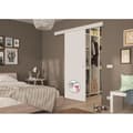 Miniatyrbild 1 av 5: OPTIMUM - Skjutdörrssats + skena + list färdig att måla - H.204xB.83xD.4 cm - Vit