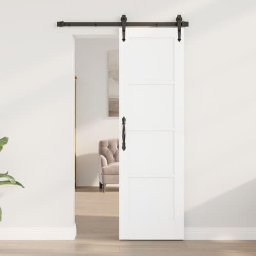 inre dörr 'ORKDAL'vit 61x198.5x4 cm massiv träddörr av furu