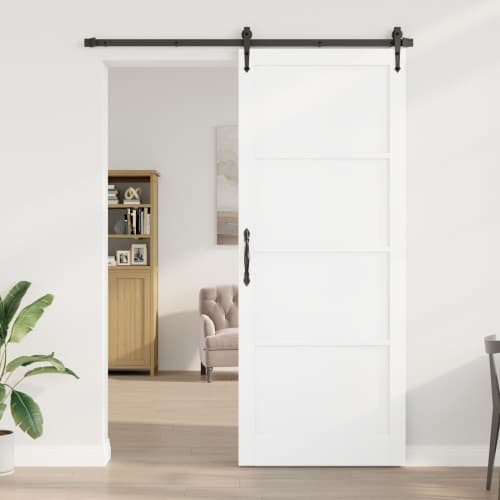 Inomhusdörr 'ORKDAL'Vit 93x232x4 cm Massiv Träd/Pine