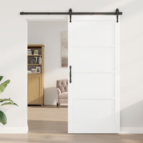 Inomhusdörr 'ORKDAL'Vit 93x211x4 cm Solid Träd Furu