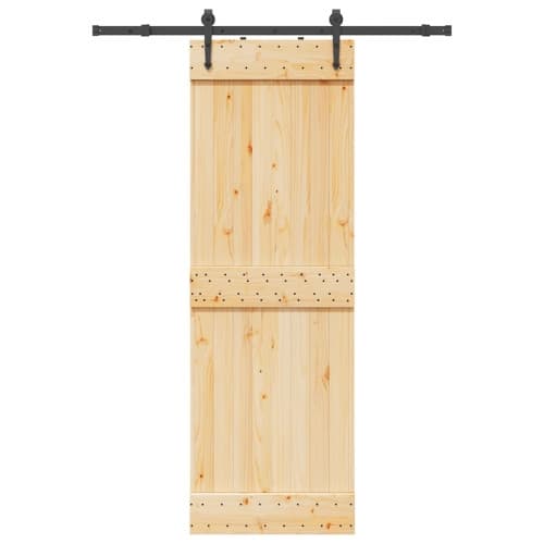 Skjutdörr med beslag 70x210 cm massiv furu