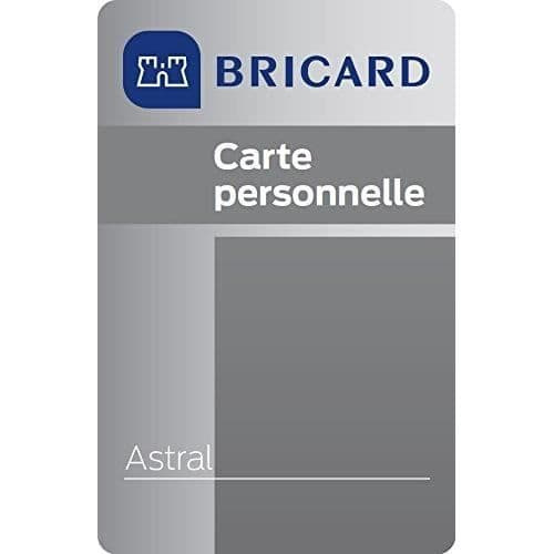 Bricard urkopplingsbar cylinder 5 nycklar, Astral 2.9 i nickelpläterad mässing, 10 kolvar, 2 ingångar 30, skydd mot