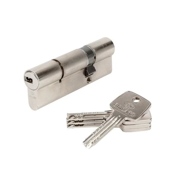 Bricard ASTRAL 2.9 Urkopplingsbar cylinder i förnicklad mässing, 10 kolvar, 2 inlopp 30+60, skydd mot borrning